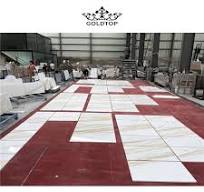 Chinese Quarry Golden Ariston, Aristide Gold Vein Marble, White Background  Gold Vein Marble Floor Wall Tiles for Hotel Project