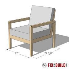 Patio makeover + diy patio chairs on a budget | xo, macenna. Modern Diy Outdoor Chair From Cedar 2x4s Fixthisbuildthat
