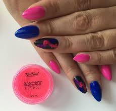 Smokynails Smoky Nails Effect Neonail Neon Nails Pink With