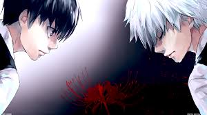 Ken Kaneki Anime Tokyo Ghoul Grey Eyes White Hair Black Hair Boy Flower Wallpaper Resolution 1920x1080 Id 439086 Wallha Com