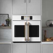 Our quiet dishwashers feature hidden top controls with an lcd display. Ge Cafe Cts90fp4nw2 30 Built In French Door Single Convection Wal
