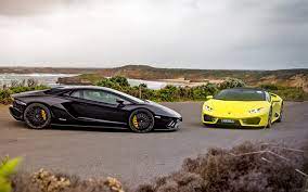 Download Wallpapers Lamborghini Aventador Black Supercar Yellow Roadster Sports Cars Lamborghini Huracan Besthqwallpapers Com Cool Sports Cars Expensive Sports Cars Lamborghini Aventador