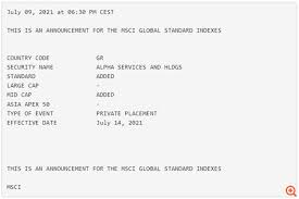 For the proper operation of our website www.alpha.gr, we are required to use cookies. Alpha Bank In The Msci Global Standard From July 14th
