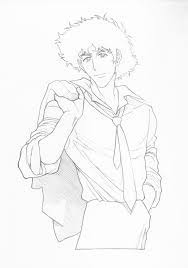 This is my first out of probably several. Cowboy Bebop Spike Spiegel Colouring Image