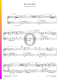 This means if the composers started the song in original key of the score is c, 1 semitone means transposition into c#. Kiss The Rain Sheet Music Piano Solo Pdf Download Streaming Oktav