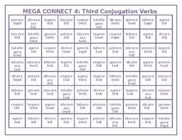 Third Conjugation Latin Verbs Mega Connect 4 Game