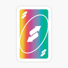 This custom reverse card doesn't actually exist, because being able to reverse and change the color is a power humans other than shaggy are not capable of possessing. Rainbow Uno Reverse Card Sticker By Rosie2953 Redbubble