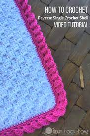 Stunning And Easy Crochet Border Using Reverse Shells Video Tutorial Crochet Border Patterns Crochet Blanket Edging Crochet Edging Patterns