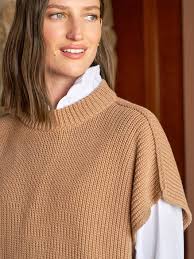 Frank & Eileen Montecito Italian Sweater Vest in Camel, L