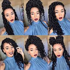 Einzigartige Verschiedene Frisuren Fur Lockiges Haar Neu Frisuren 2018 Faux Locs Hairstyles Locs Hairstyles Curly Faux Locs