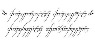 One Ring To Rule Them All One Ring To Find Them One Ring To Bring Them All And In The Darkness Bind Them Elvish Writing Tolkien Lord Of The Rings