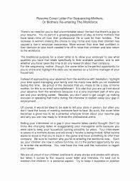 Reentering The Workforce Resume Examples Beautiful Stay At Home Mom Cover Letter Sample Cover Letter Cover Letter Lettering Cover Letter For Resume