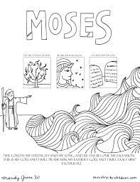 Jesus uses a boy's lunch to feed 5,000 people. Moses Coloring Page