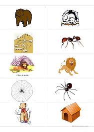 The basic need for living objects is shelter, and we here is a list of animals and their homes. Animals And Their Habitat Memory Flashcards English Esl Worksheets For Distance Learning And Physical Classrooms