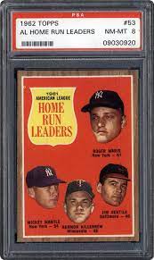 Create your own custom leaderboards. 1962 Topps Al Home Run Leaders Psa Cardfacts