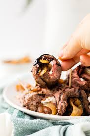 My go to cocktail appetizer easy beef tenderloin crostinis; Beef Tenderloin Roll Up Appetizer Video What Molly Made
