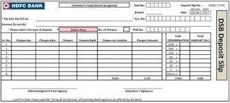 Bank cash and cheque deposit slip template. Bank Deposit Form Sample