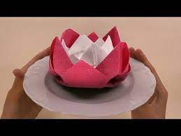 #tuto #pliage #serviette #table #diy. Youtube Pliage Serviette 2 Couleurs Gamboahinestrosa