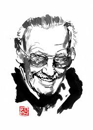 In cinema now avengers endgame has show. Stan Lee Drawing By Pechane Sumie Saatchi Art