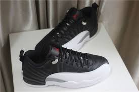 Air Jordan 12 Retro White Black Varsity Red Nike Air Jordan 12 Retro Low Playoff Men S Black Varsity Red White Basketball Shoes Wholesale Free S White Basketball Shoes Air Jordans Air Jordan 12 Retro