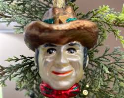 Inge-glas Christmas Cowboy German Glass Ornament