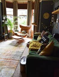 Medium gray, charcoal, black, mustard, cream. The Girl With The Green Sofablog Homemy New Living Room Rug With Modern Rugs Living Room Green Green Sofa Home Decor