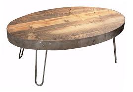 Reclaimed Wood Oval Coffee Table With Drawer Free Shipping