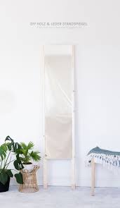 Basteln Mit Holz Leder Spiegel Zum Anlehnen Easy Selber Bauen Mit Bildern Basteln Mit Holz Selber Bauen Wandspiegel Diy