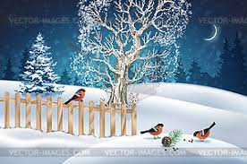 Choose your winter scene themed greeting card designs. Christmas Winter Scene Vector Clipart