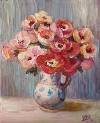 Maltese painter goxwa borg was born in valetta, malta. Painting Original Flowers Vase Impressionist Delft Vase Porcelain Still Life Flower Arrangement Bouquet Renoir Style Shop Artwork Sale Artwork Painting