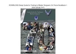 download study guide for testing to master sergeant air