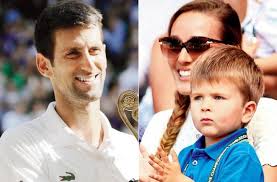 «my son 😂 racket and ball from the early morning!» Novak Djokovic My Son Stefan Will Have A Good Backhand It S In His Dna