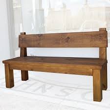 Learn how to make a sleek slatted bench with ease! Rustic Bench With Back Ideas On Foter