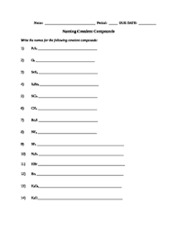 Naming ionic compounds when naming ionic compounds, we always name the cation first with its full scientific try the given examples, or type in your own problem and check your answer with the. Naming Covalent Compound By Encouraging Learning Tpt