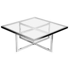 Are there any special values on glass coffee tables? Square Chrome And Brass Coffee Table Italy 1970s For Sale At 1stdibs