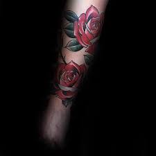 Rose tattoos for guys can encompass traditional red designs or small, simple ideas. 50 Traditional Rose Tattoo Designs For Men Flower Ink Ideas