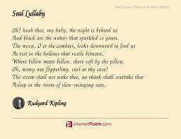 Tumba Excretar Habilidad The Seal Lullaby Rudyard Kipling Matrona Enero Victor