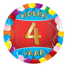 4 Jaar Verjaardag Party Viltjes Bij Fun En Feest Snel En Voordelige Geleverd
