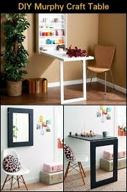 Maximize Your Home Office Or Crafts Space With This Diy Murphy Craft Table In 2020 Small Apartment Decorating Murphy Table Home Furniture