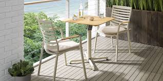 This outdoor dining set comes with 6 armchairs and one large rectangular table. 3 Piece Patio Dining Sets Under 1000