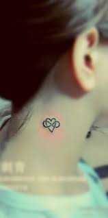 This is a rather large tattoo design that is not only big but fiery. Little Heart Tattoo On The Neck Neck Tattoo Little Heart Tattoos Cute Little Tattoos