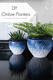 Concrete planters are beautiful and ugly all at the same time. Painted Ombre Ceramic Pots In Just 5 Minutes Love Create Celebrate