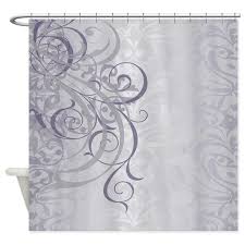 Vintage Rococo Gray Shower Curtain By Theinspirededge Purple Shower Curtain Shower Curtain Decor Gray Shower Curtains