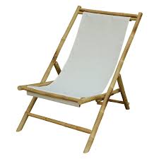 Statra Folding Bamboo Canvas Relax Sling Chair Walmart Com In 2020 Folding Beach Chair Bamboo Outdoor Sling Chair