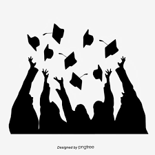 Hand Painted Silhouette Of Graduation Cap Silhouette Bachelor Cap Student Png Transparent Clipart Image And Psd File For Free Download Painting Hand Painted Background Banner