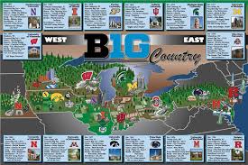 Big ten football is coming off of a weird year, but ohio state is still the top dog. Amazon Com Big Ten Map Big Ten Conference College Map Poster B1g Size 24 X 36 Officially Licensed Clothing