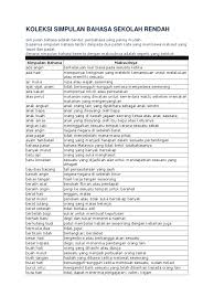 Penggunaan simpulan bahasa di penulisan karangan pada peperiksaan semua tahun, ujian upsr, pt3 ataupun spm oleh para pelajar adalah digalakkan untuk mendapat markah yang lebih tinggi. Koleksi Simpulan Bahasa Sekolah Rendah
