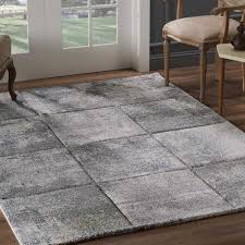 Teppiche können mit ihren mustern zum bestimmenden element im raum. Moderner Kurzflor Teppich Grau Grun Geometrisches Design 2903