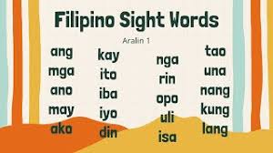 filipino sight words aralin 1 otosection