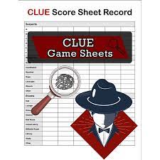 Clue Score Sheet Record Clue Game Sheets Clue Classic Score Sheet Book Clue Scoring Game Record Clue Score Card 100 Sheets Paperback Walmart Com Clue Games Clue Board Game Clue